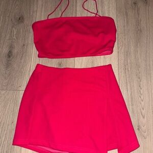 Women's Pink Skirt Set